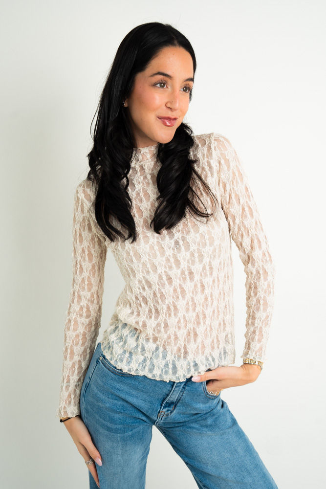 Lace Top -JUJU ecru