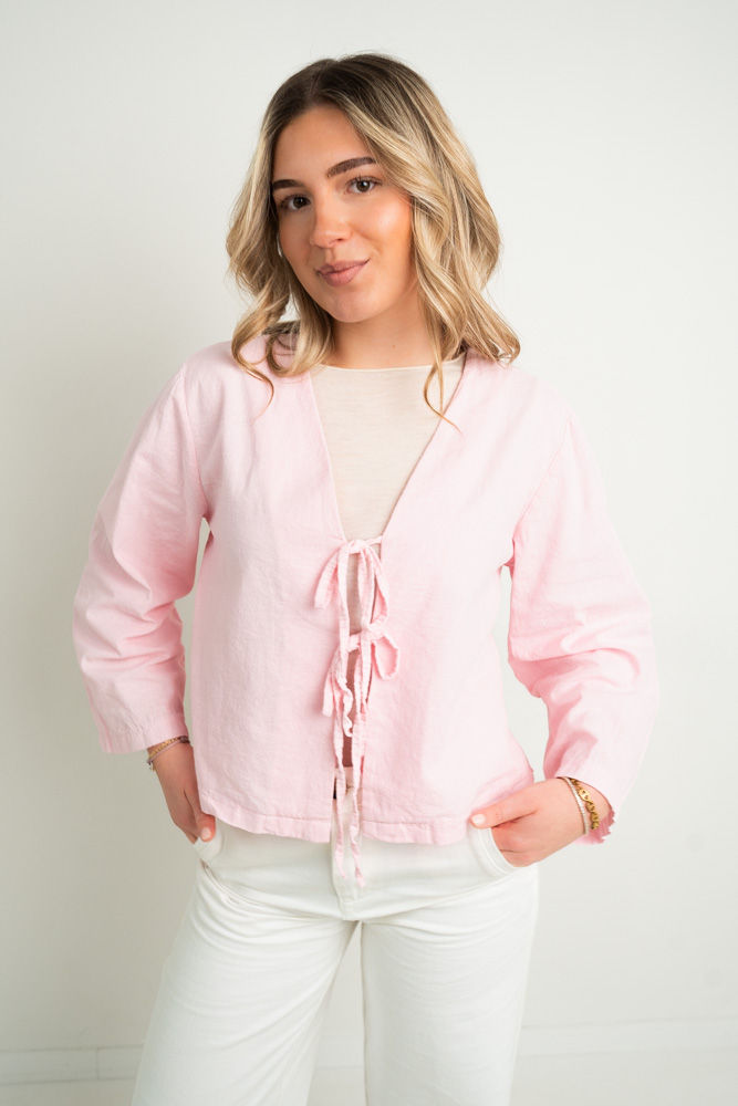 Leinenbluse -CELINE rose