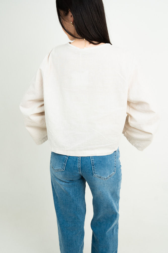 Leinenbluse -CELINE Beige