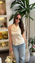 Top in Satinoptik - LUCIA beige