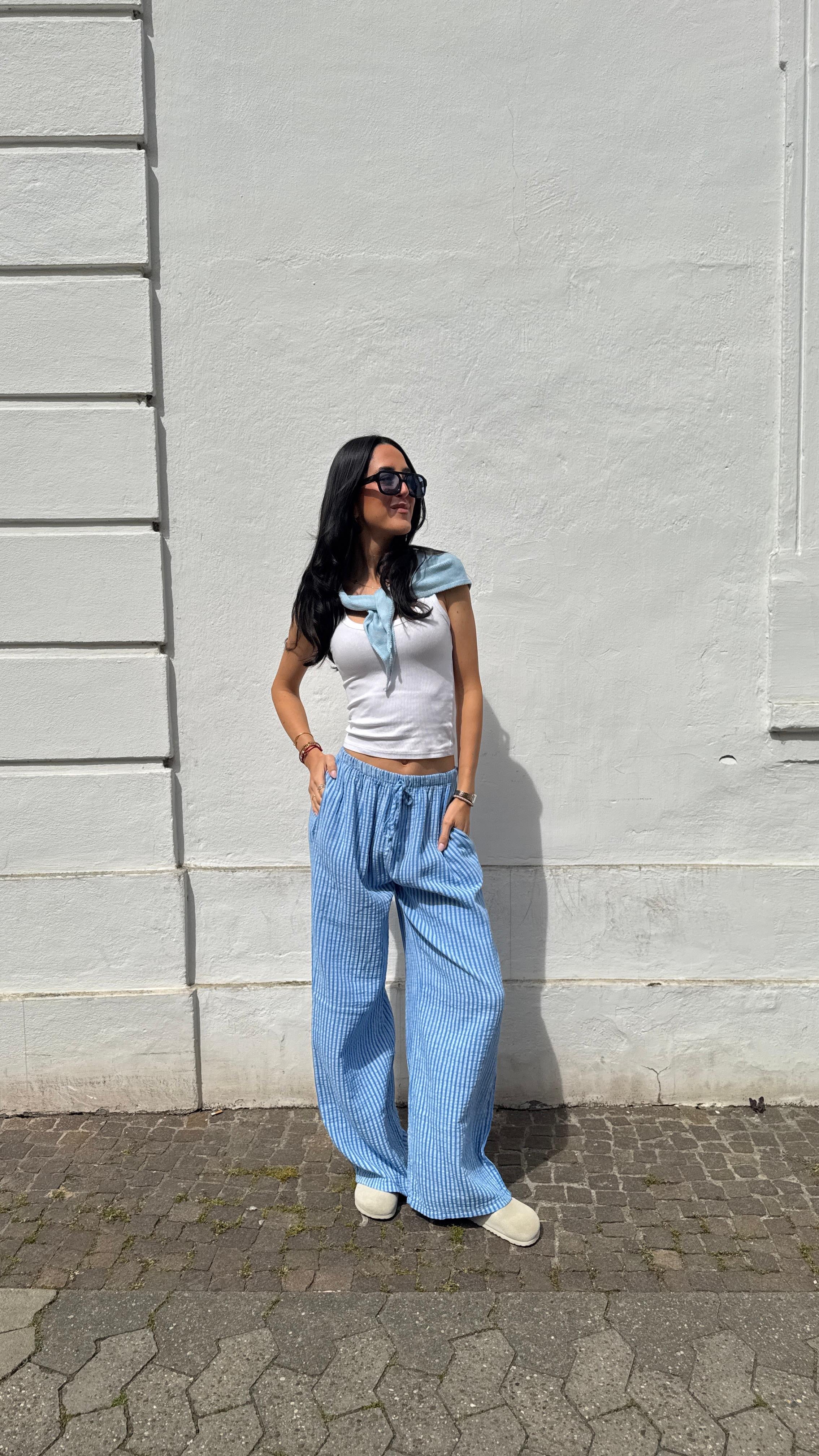 Musselinhose - LUNA blue