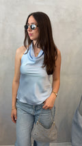 Top in Satinoptik - LUCIA babyblue
