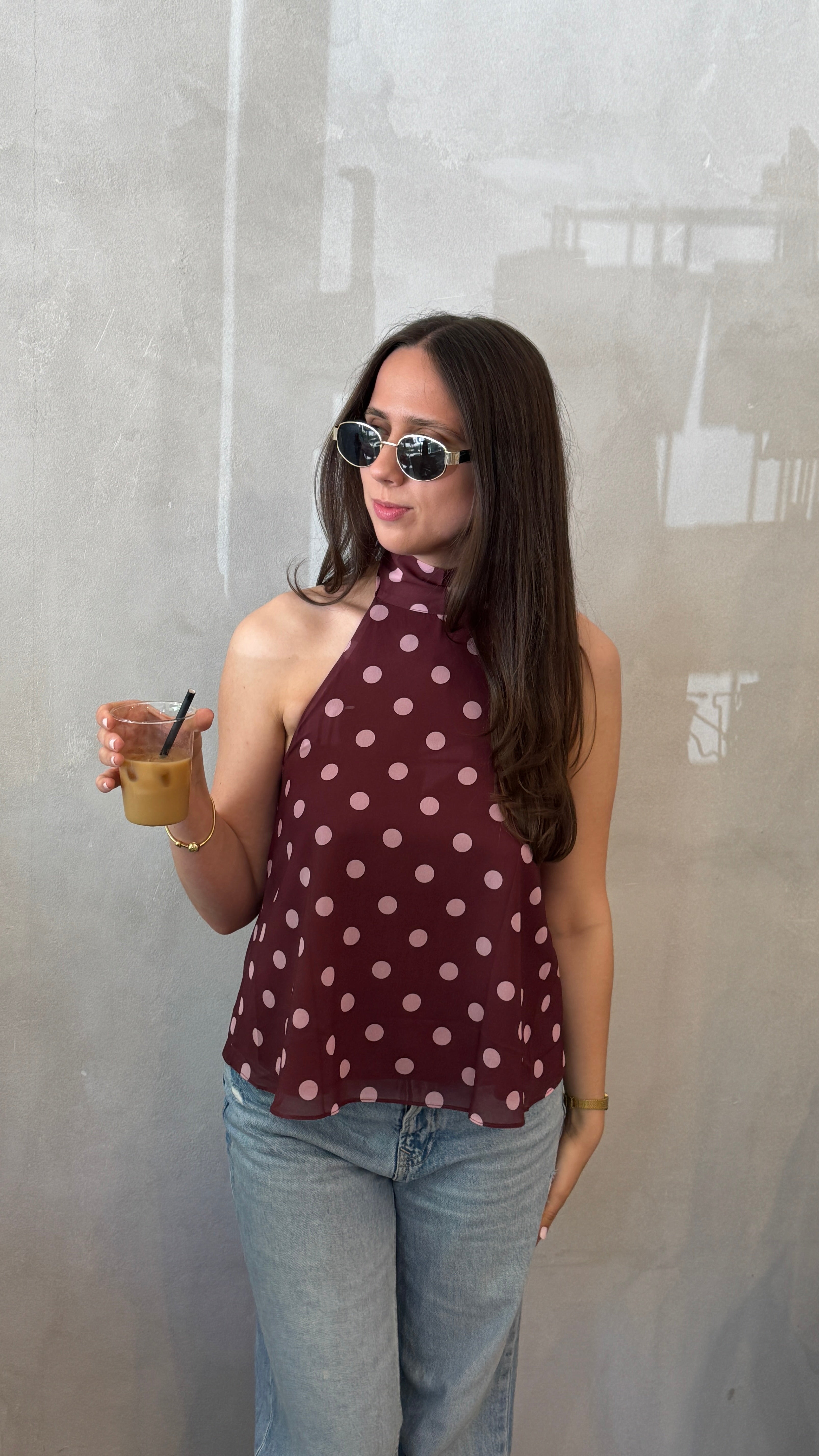 Neckholder Top - LORENA berry