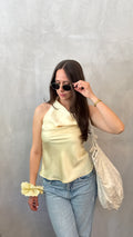 Top in Satinoptik - LUCIA butteryellow