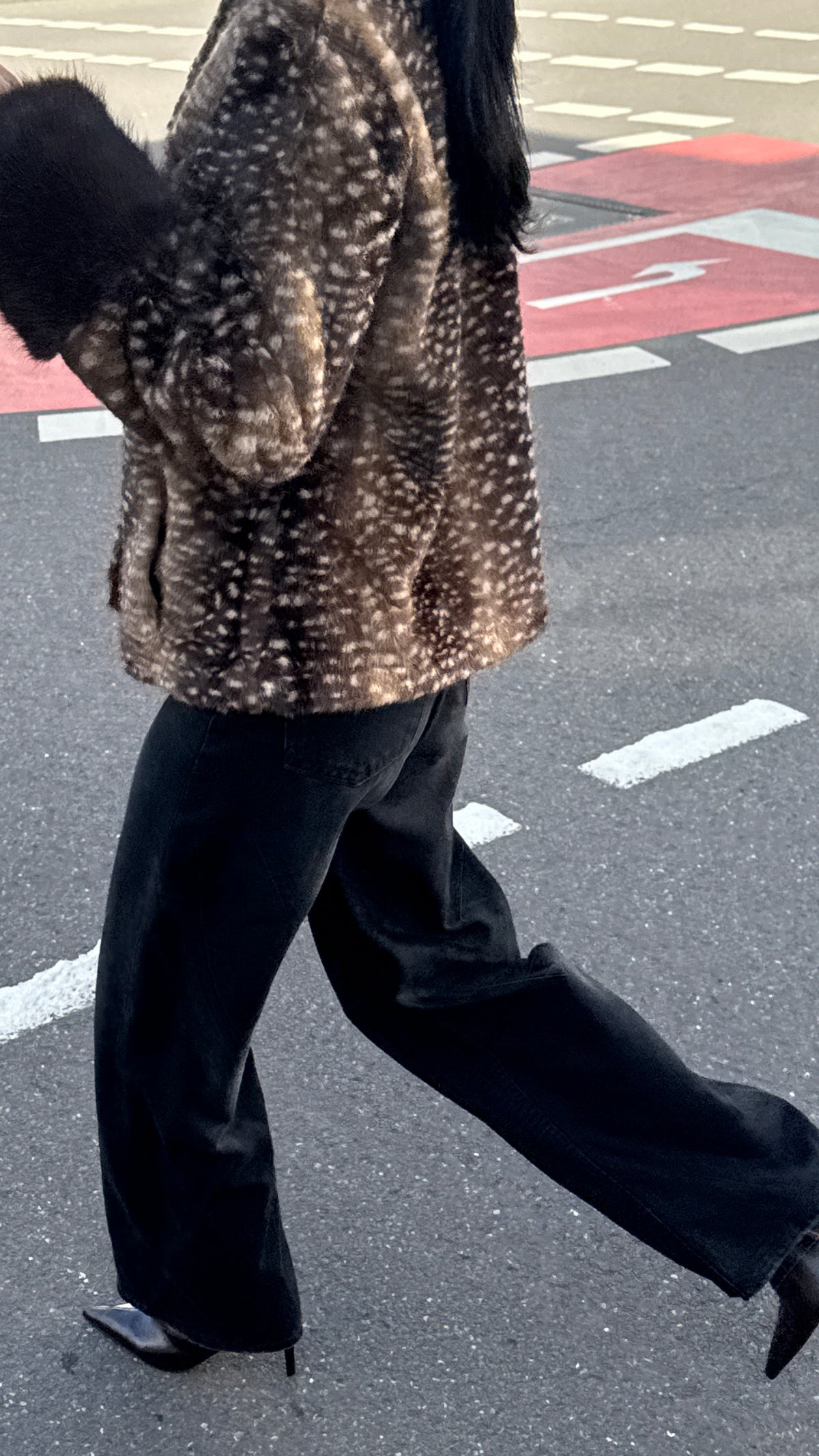 Faux fur jacket- BAMBI braun