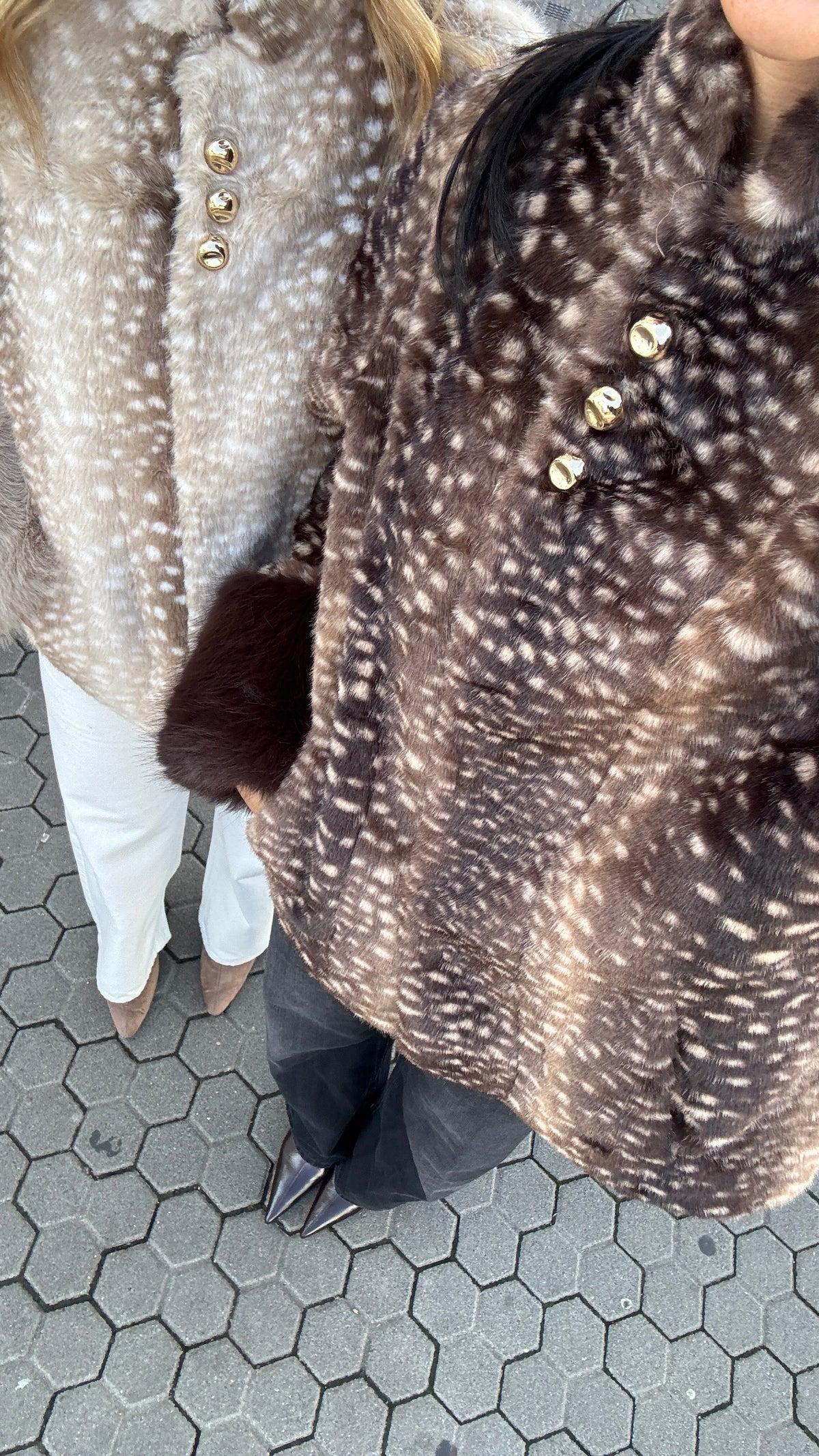 Faux fur jacket- BAMBI braun