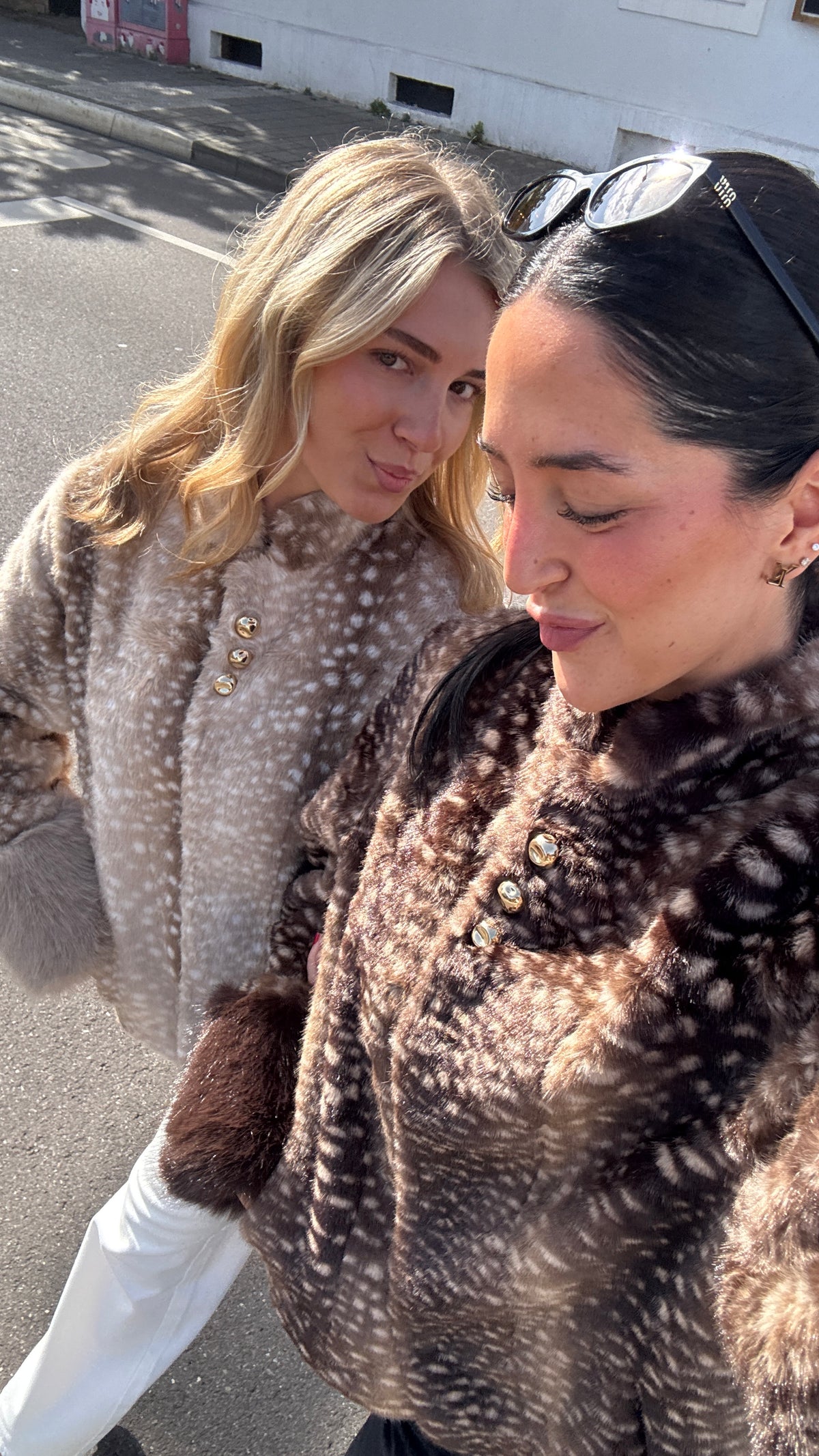 Faux fur jacket- BAMBI braun